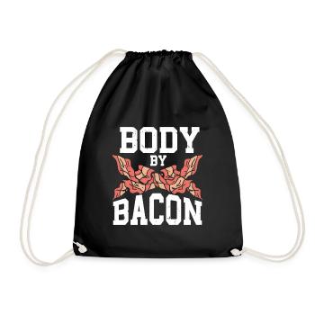 Body By Bacon - Drawstring Bag - black - Front
