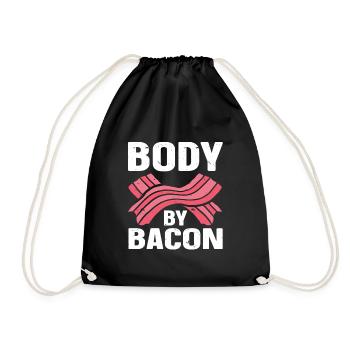 Body By Bacon - Drawstring Bag - black - Front