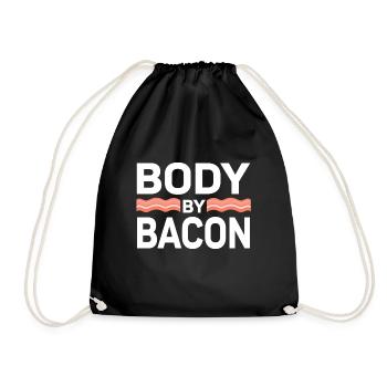 Body By Bacon - Drawstring Bag - black - Front