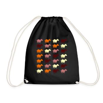Dachshund Dog Pooping Dogs - Turnbeutel - Schwarz - Vorne