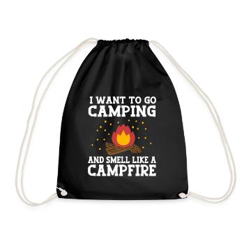 Je veux faire du camping et sentir comme un feu de camp - Sac de sport léger - noir - Devant