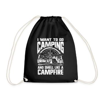 Je veux faire du camping et sentir comme un feu de camp - Sac de sport léger - noir - Devant