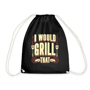 Barbecue Viande Steak BBQ Cuisinier - Sac de sport léger - noir - Devant