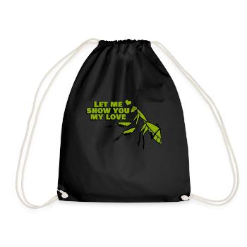 Praying Mantis Love Joke - Turnbeutel - Schwarz - Vorne