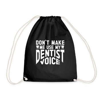 Dentist Dental - Turnbeutel - Schwarz - Vorne