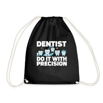 Dentist Dental - Turnbeutel - Schwarz - Vorne