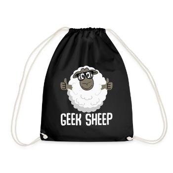 Sheep Geek Shepherd - Drawstring Bag - black - Front