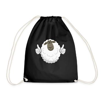Pouce vers le haut Mouton - Sac de sport léger - noir - Devant
