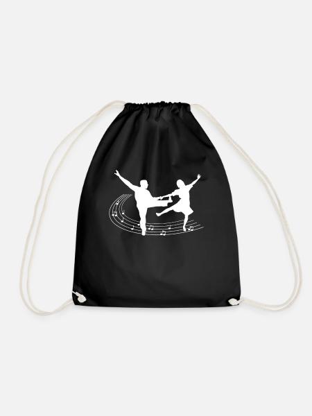 Swing Dancer Boogie Woogie Dancing - Turnbeutel - Schwarz