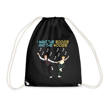 Boogie Woogie Swing Music Dancing - Drawstring Bag - black - Front