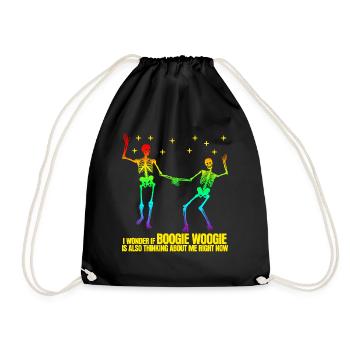 Boogie Woogie Squelette Balançoire - Sac de sport léger - noir - Devant