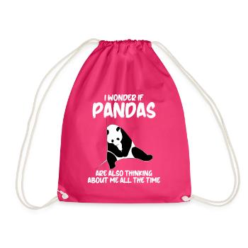 Panda géant endormi Panda Ours - Sac de sport léger - fuchsia - Devant