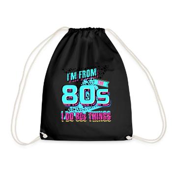 Fête des années 80 1980 - Sac de sport léger - noir - Devant