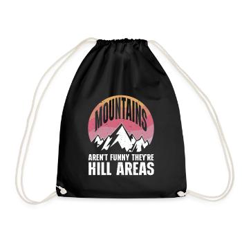Les montagnes ne sont pas drôles, ce sont des collines, des randonnées - Sac de sport léger - noir - Devant
