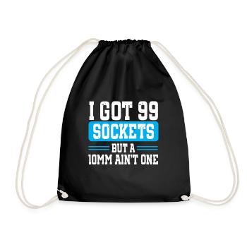 Mécanicien J’ai 99 douilles mais un 10mm n’en est pas un - Sac de sport léger - noir - Devant