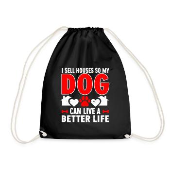 Je vends des maisons pour que mon chien puisse vivre une vie meilleure - Sac de sport léger - noir - Devant