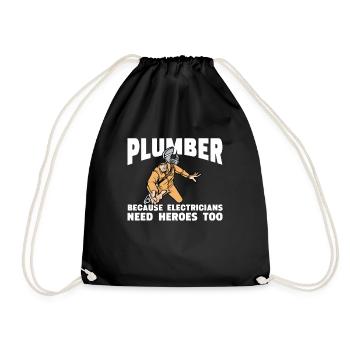 Drôle Je suis plombier - Sac de sport léger - noir - Devant