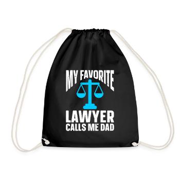 Law Lawyer - Turnbeutel - Schwarz - Vorne