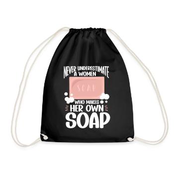 Soap Making Soap Maker - Drawstring Bag - black - Front