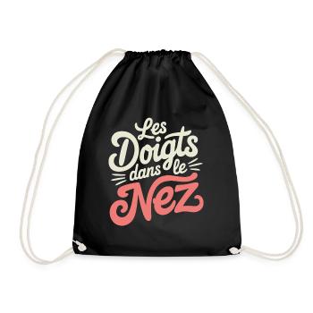 Les doigts dans le nez - Sac de sport léger - noir - Devant