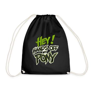 Finger weg von meinem Pony - Turnbeutel - Schwarz - Vorne