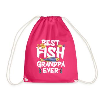 Aquarium Fish Tank Aquarist - Drawstring Bag - fuchsia - Front