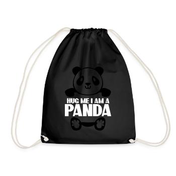 Hug Me Giant Panda Panda Bear - Turnbeutel - Schwarz - Vorne