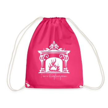 Four, belle cheminée, bois de chauffage - Sac de sport léger - fuchsia - Devant