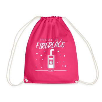 Cheminée Bois de chauffage - Sac de sport léger - fuchsia - Devant