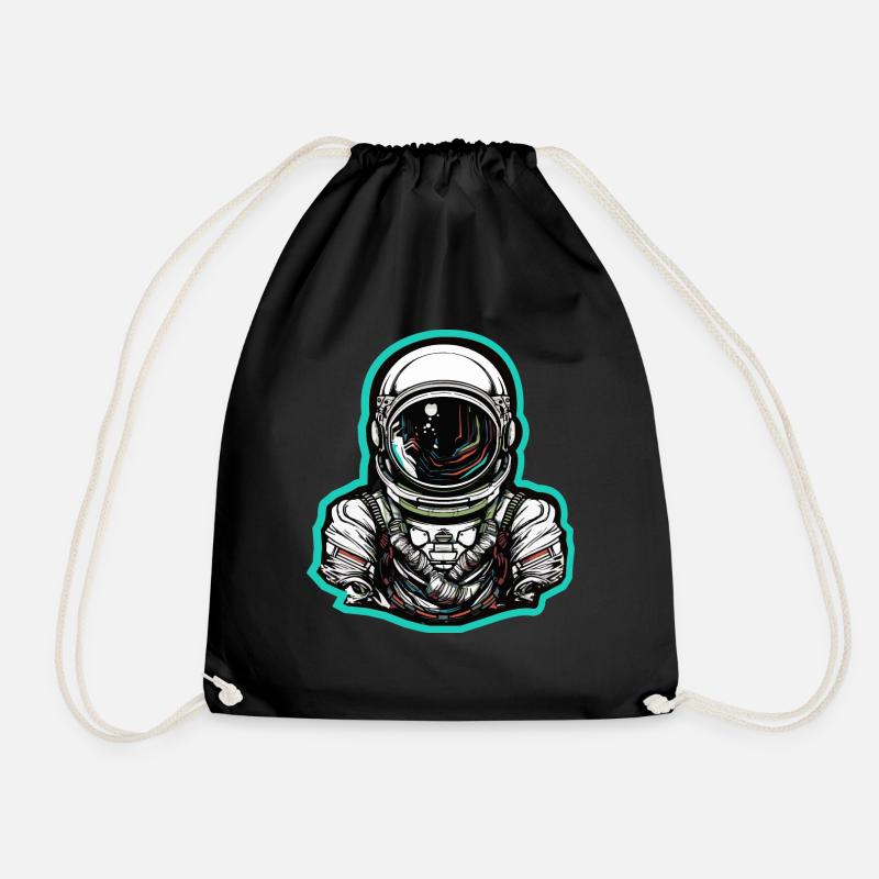 Astronaut - Drawstring Bag - black