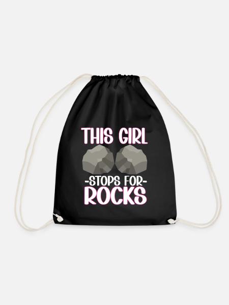 This Girl Stops For Rocks Geology Geologist - Turnbeutel - Schwarz