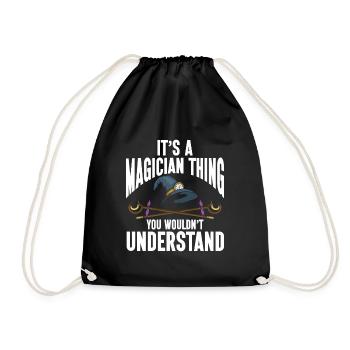 Funny Magician Magic - Turnbeutel - Schwarz - Vorne