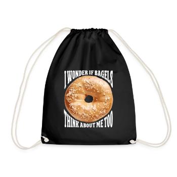 Bagel Lover Art Bagels - Turnbeutel - Schwarz - Vorne
