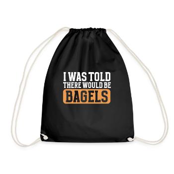 Bagel Lover Art Bagels - Sac de sport léger - noir - Devant