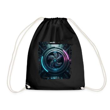 Zodiac sign Libra in cyberpunk era Future - Drawstring Bag - black - Front