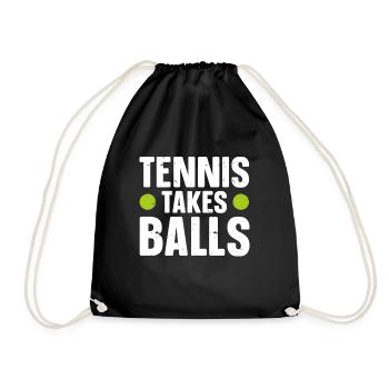 Tennis Player - Turnbeutel - Schwarz - Vorne