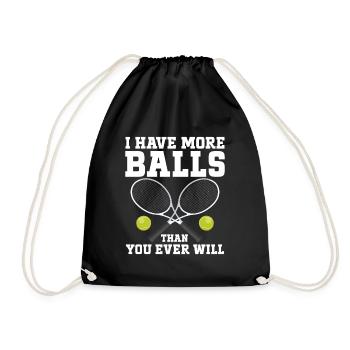 Tennis Player - Turnbeutel - Schwarz - Vorne