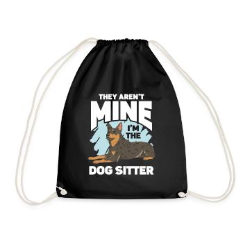 Dog Walker Professional Pet Sitter Dog Walking - Drawstring Bag - black - Front