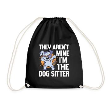 Dog Walker Professional Pet Sitter Dog Walking - Drawstring Bag - black - Front