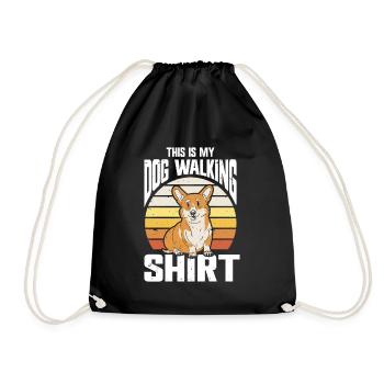 Dog Walker Professional Pet Sitter Dog Walking - Drawstring Bag - black - Front