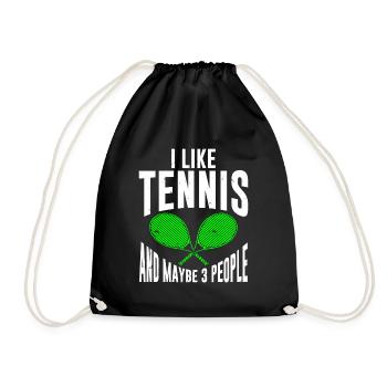 Tennis Player - Turnbeutel - Schwarz - Vorne