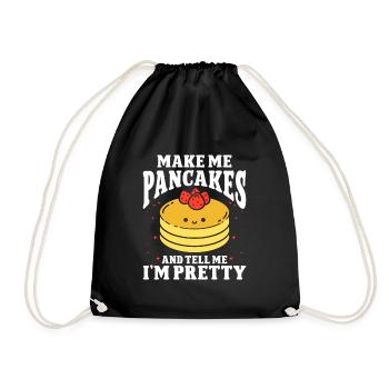 Pancakes Breakfast Food Lover - Drawstring Bag - black - Front