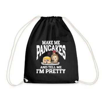 Pancakes Breakfast Food Lover - Drawstring Bag - black - Front