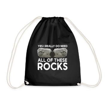 Rock Collector Geology Geologist - Turnbeutel - Schwarz - Vorne