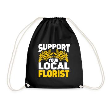 Fleuriste Fleur Florale Fleuristerie - Sac de sport léger - noir - Devant
