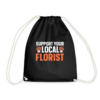 Fleuriste Fleur Florale Fleuristerie - Sac de sport léger - noir - Devant