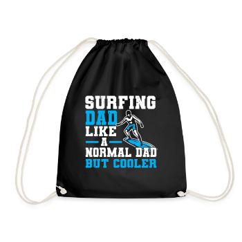 Papa surfeur comme un papa normal mais surfeur plus cool - Sac de sport léger - noir - Devant