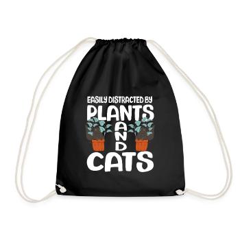 Plants Gardening Gardener - Drawstring Bag - black - Front