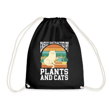 Plants Gardening Gardener - Drawstring Bag - black - Front