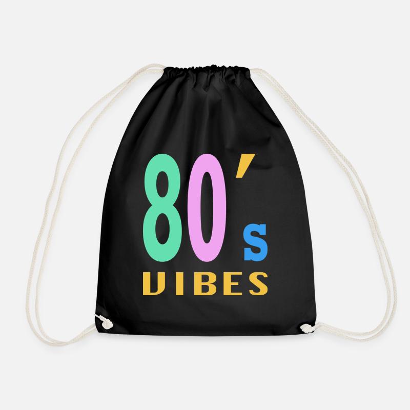 80s 80er Party Spruch Geschenk - Turnbeutel - Schwarz